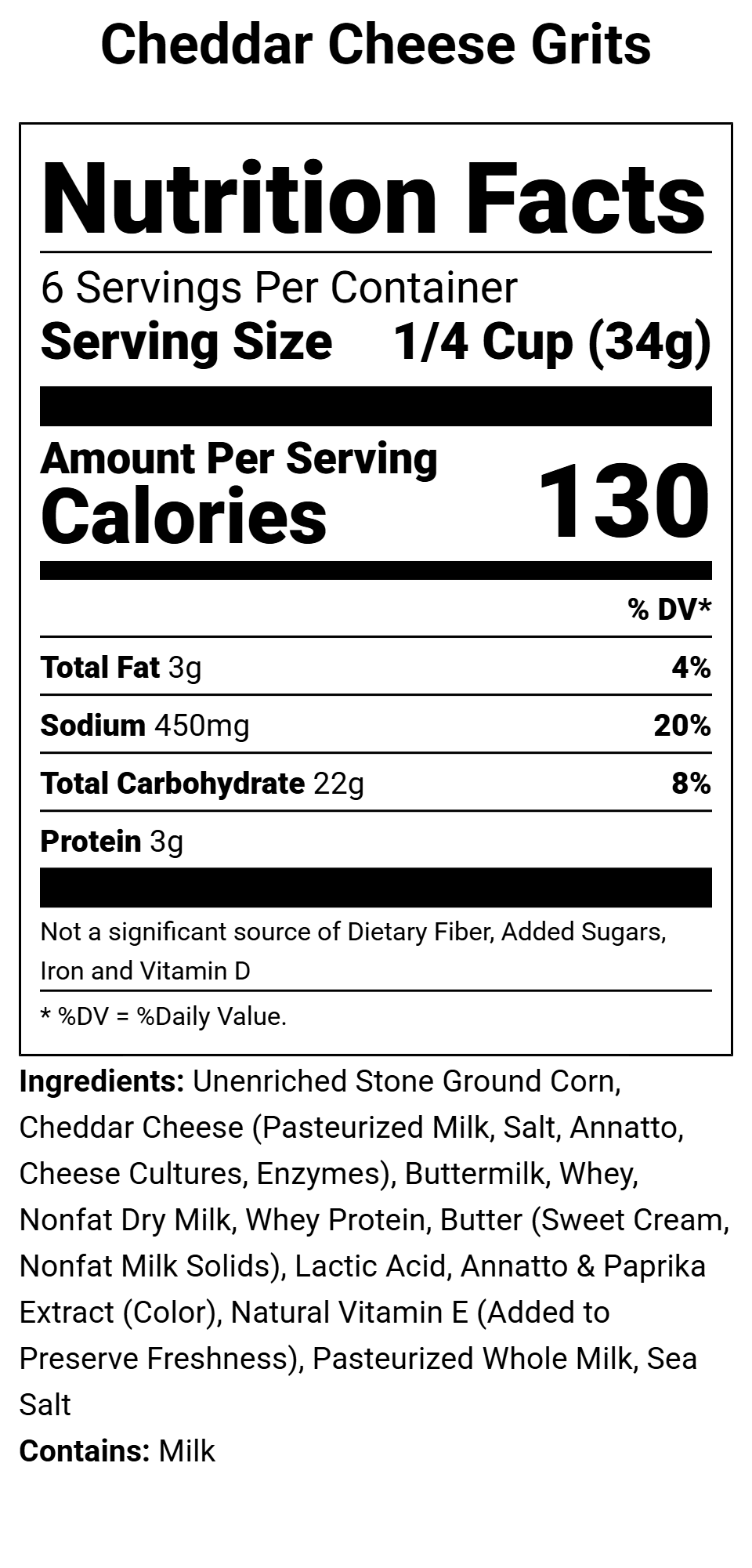 Cheddar Cheese Grits, 2-Pack